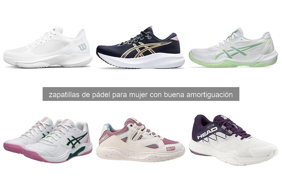 Características de zapatillas de pádel para mujer con buena amortiguación