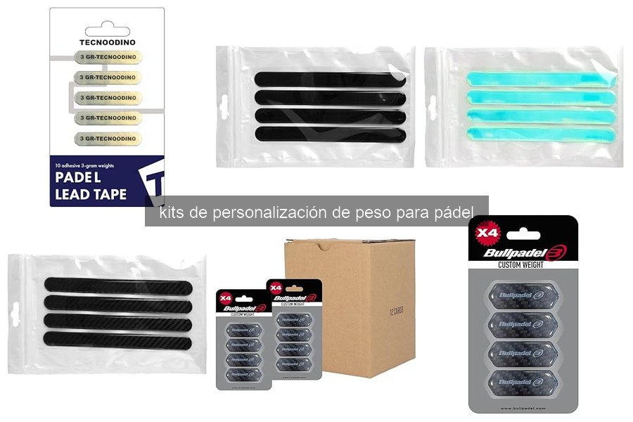 Elige el kit de personalización de peso perfecto para pádel