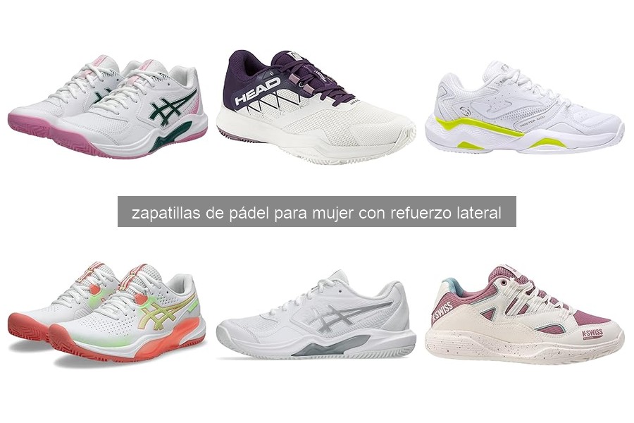 Zapatillas de pádel para mujer con refuerzo lateral a buen precio